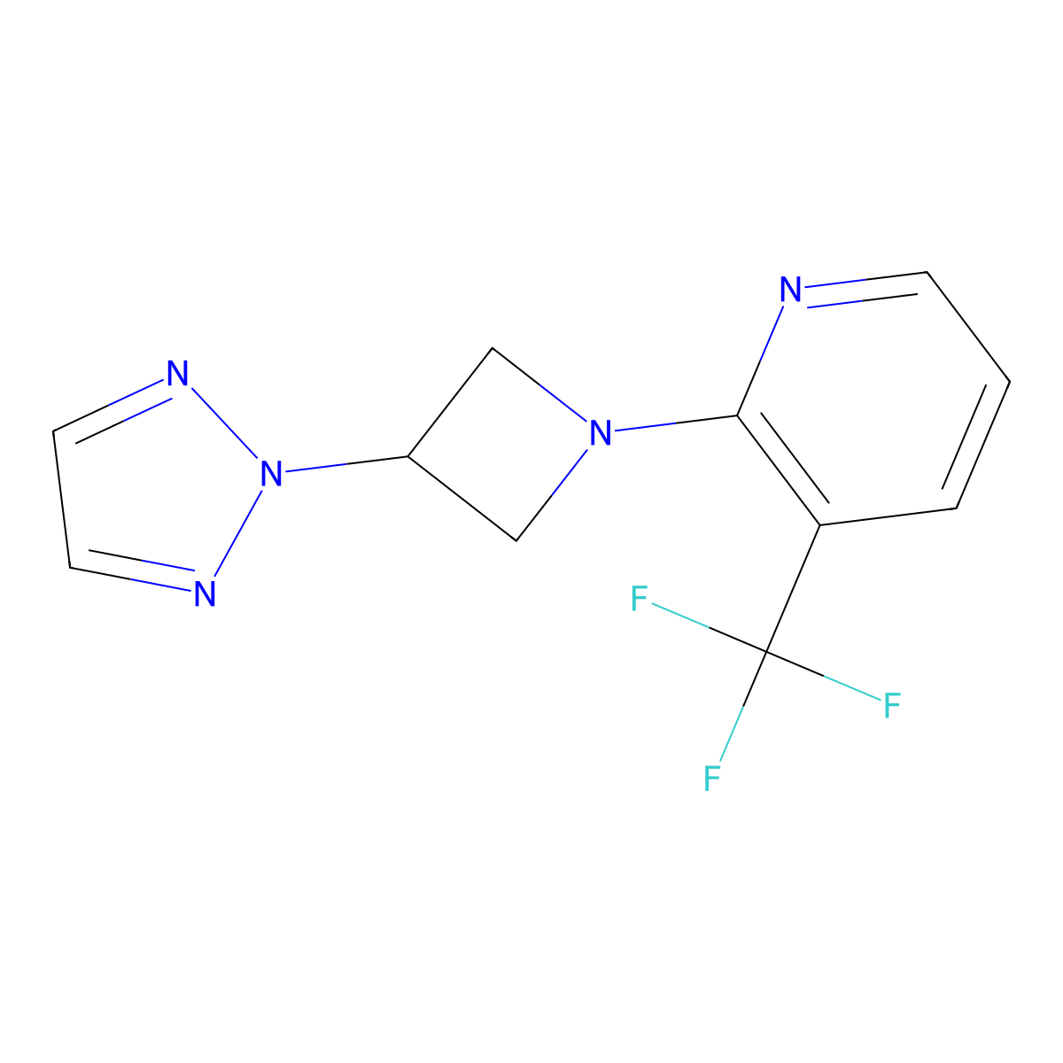 2-[3-(2H-1,2,3-triazol-2-yl)azetidin-1-yl]-3-(trifluoromethyl)pyridine molecular structure, CAS 2415562-00-2