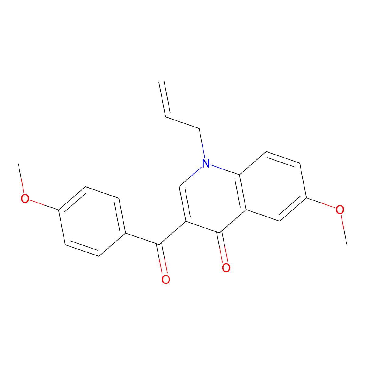 6-Methoxy-3-(4-methoxybenzoyl)-1-(prop-2-en-1-yl)-1,4-dihydroquinolin-4-one molecular structure, CAS 2415562-26-2