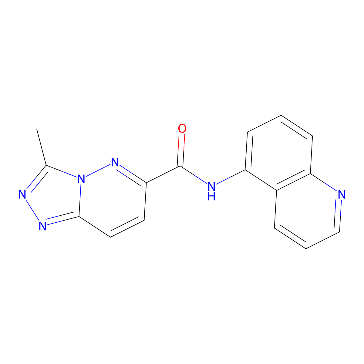 3-methyl-N-(quinolin-5-yl)-[1,2,4]triazolo[4,3-b]pyridazine-6-carboxamide molecular structure, CAS 2415562-38-6