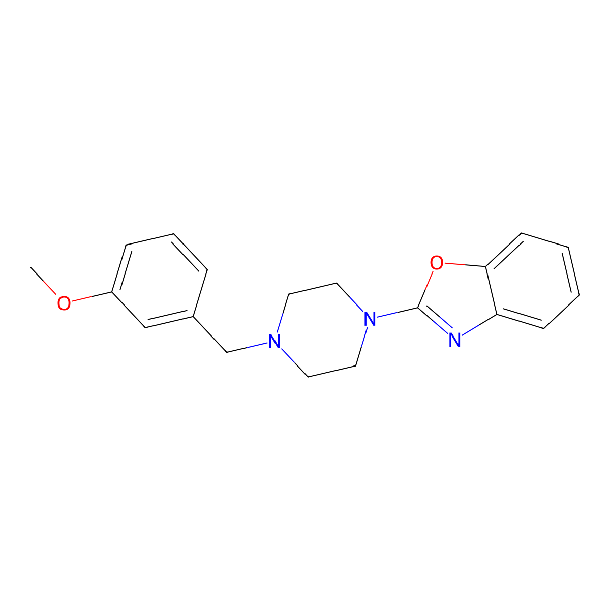 2-{4-[(3-Methoxyphenyl)methyl]piperazin-1-yl}-1,3-benzoxazole molecular structure, CAS 2415562-52-4