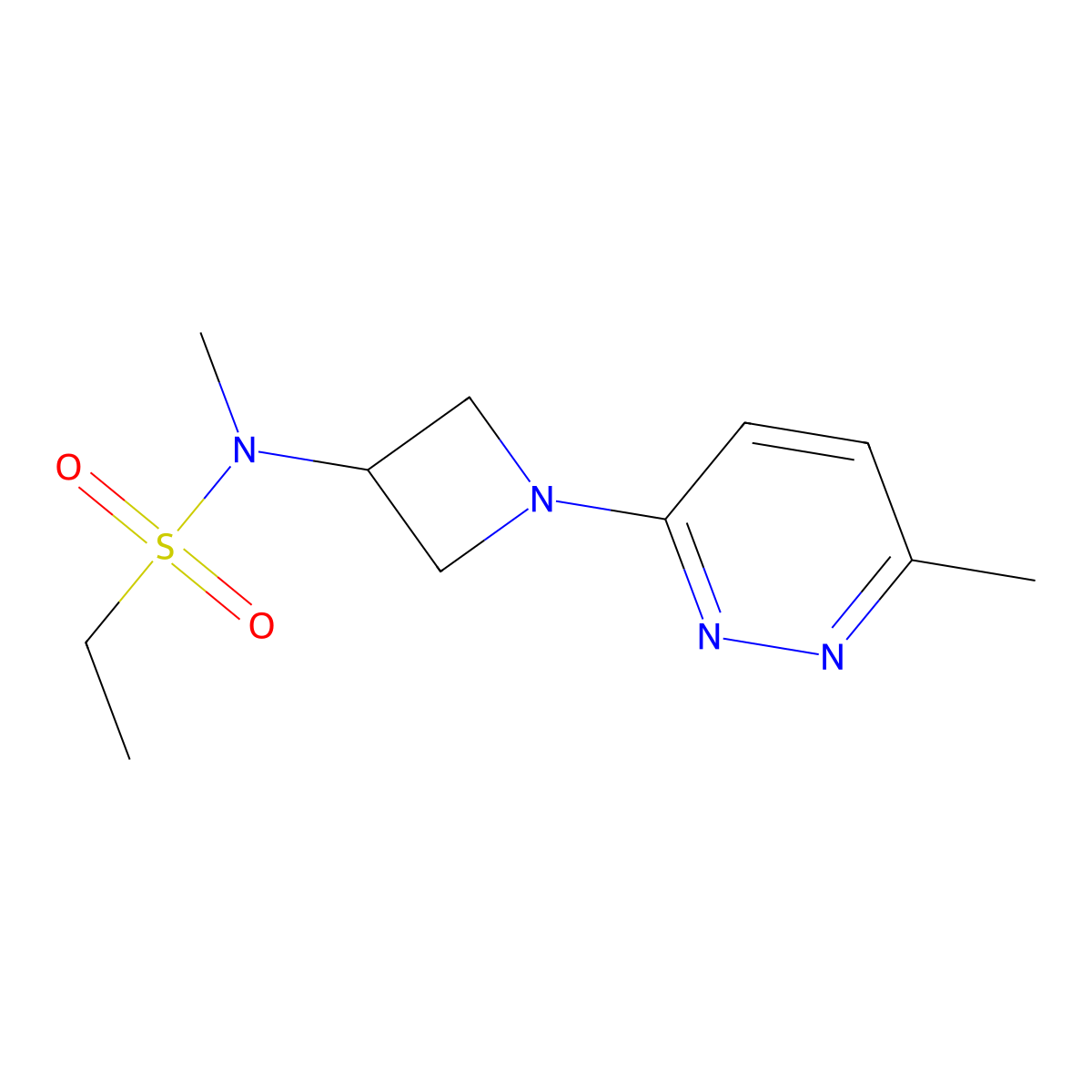 N-methyl-N-[1-(6-methylpyridazin-3-yl)azetidin-3-yl]ethane-1-sulfonamide molecular structure, CAS 2415562-57-9