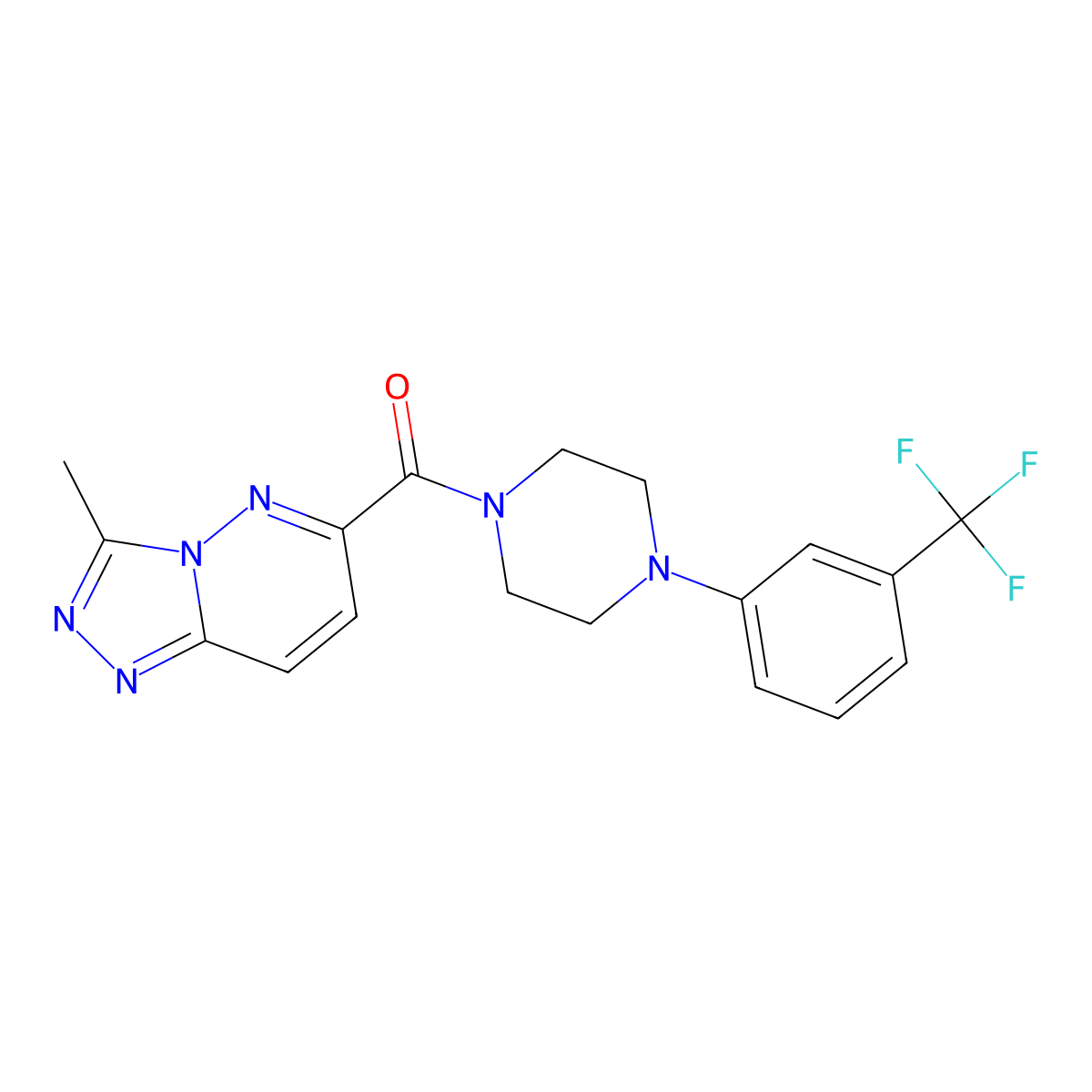 1-{3-Methyl-[1,2,4]triazolo[4,3-b]pyridazine-6-carbonyl}-4-[3-(trifluoromethyl)phenyl]piperazine molecular structure, CAS 2415562-97-7