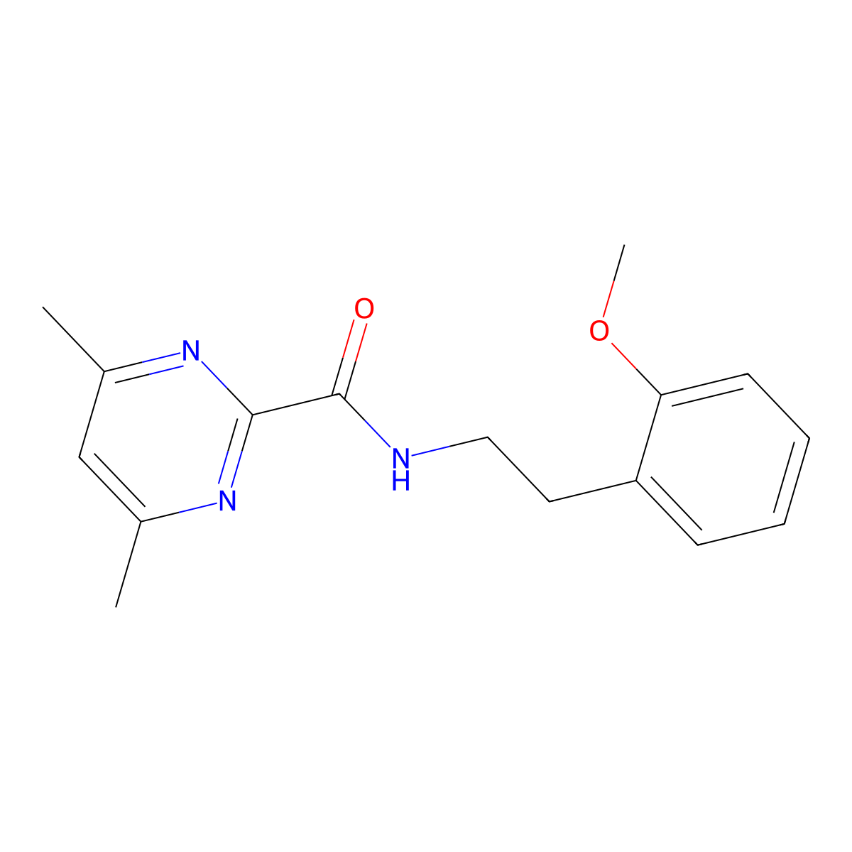 N-[2-(2-Methoxyphenyl)ethyl]-4,6-dimethylpyrimidine-2-carboxamide molecular structure, CAS 2415563-29-8