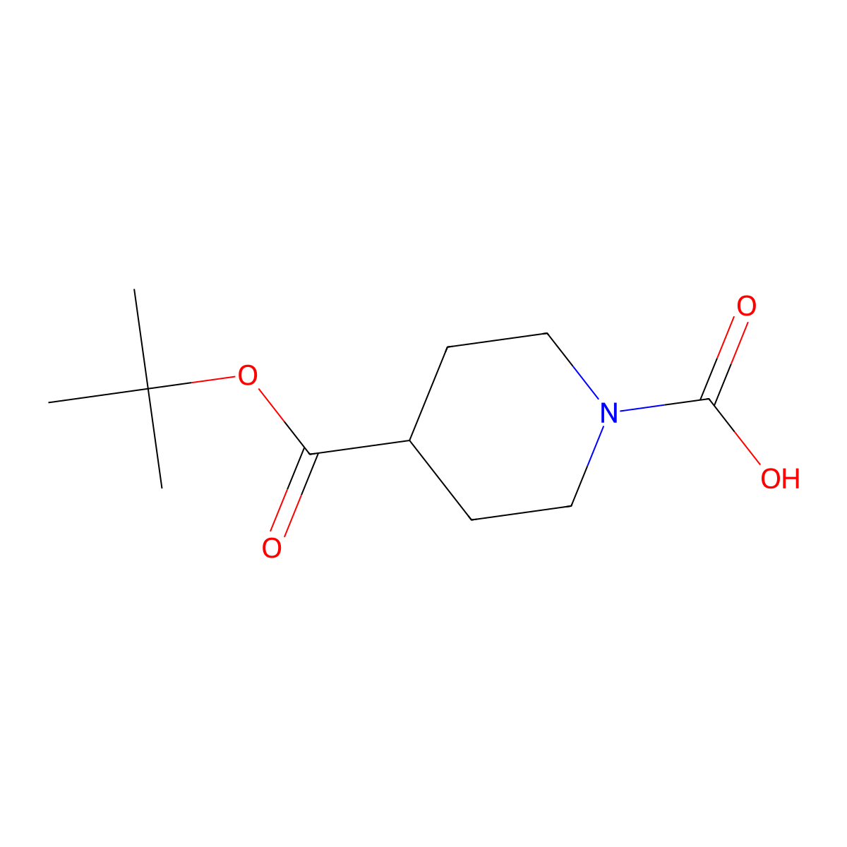 4-[(Tert-butoxy)carbonyl]piperidine-1-carboxylic acid molecular structure, CAS 2415563-89-0