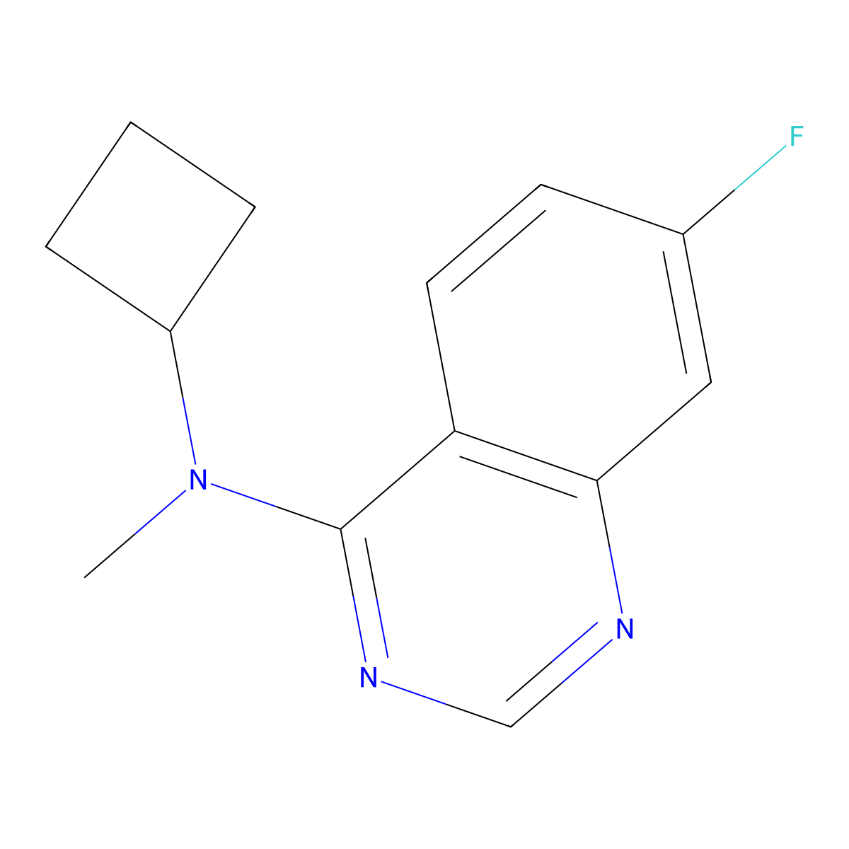N-cyclobutyl-7-fluoro-N-methylquinazolin-4-amine molecular structure, CAS 2415564-79-1