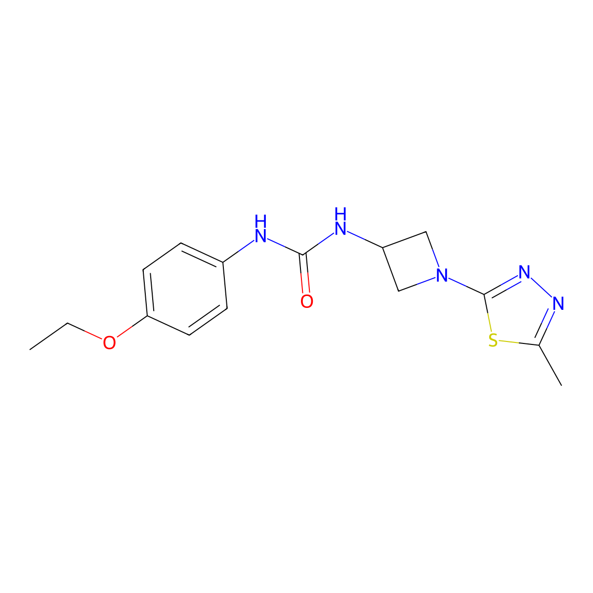 1-(4-Ethoxyphenyl)-3-[1-(5-methyl-1,3,4-thiadiazol-2-yl)azetidin-3-yl]urea molecular structure, CAS 2415564-91-7