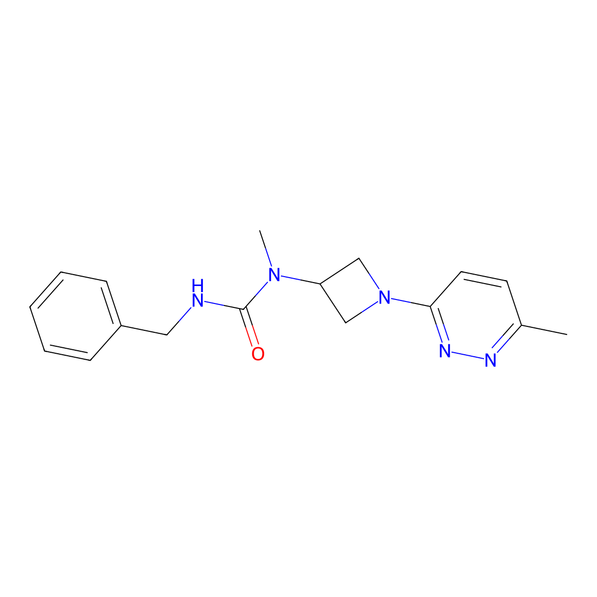 1-Benzyl-3-methyl-3-[1-(6-methylpyridazin-3-yl)azetidin-3-yl]urea molecular structure, CAS 2415565-41-0