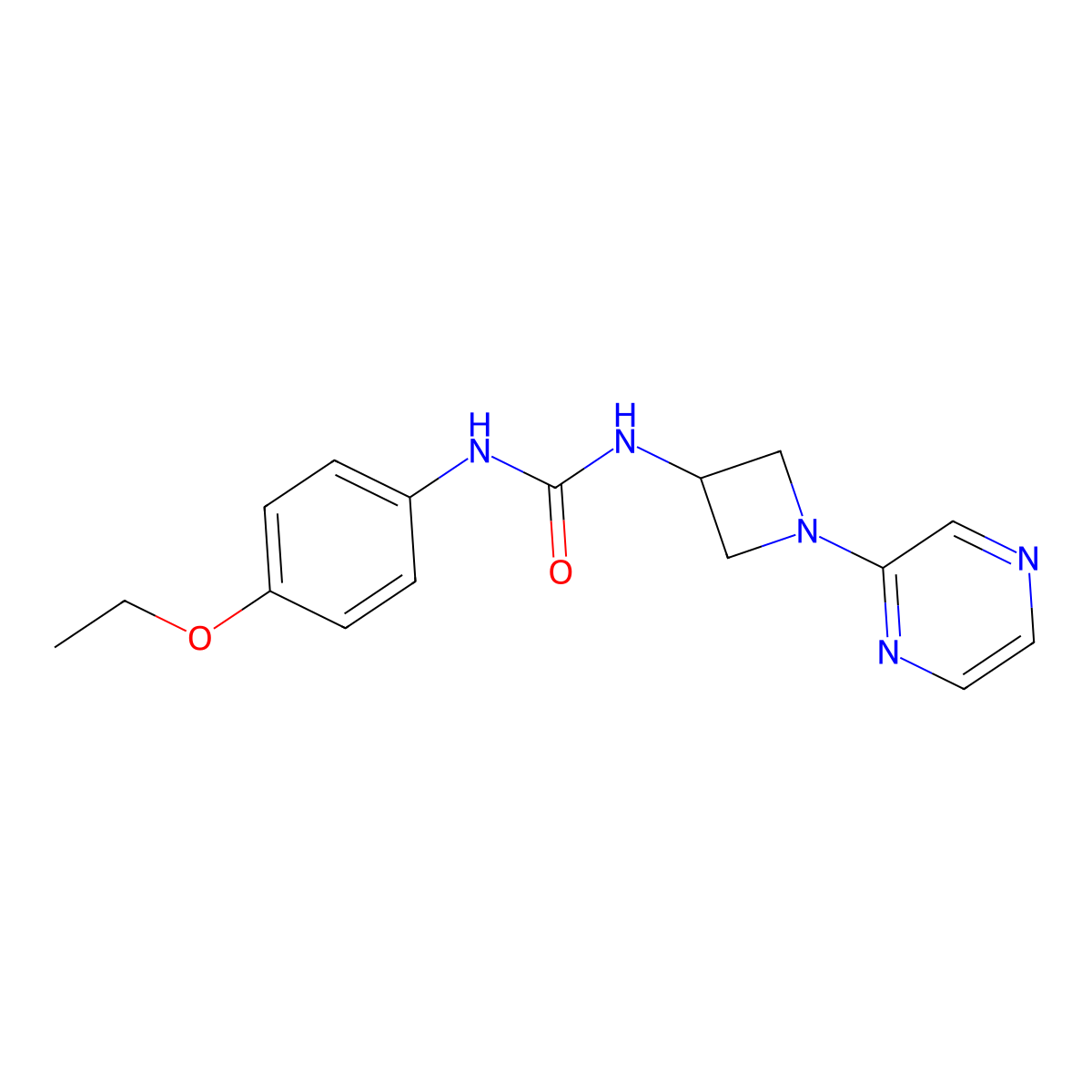 1-(4-Ethoxyphenyl)-3-[1-(pyrazin-2-yl)azetidin-3-yl]urea molecular structure, CAS 2415565-48-7
