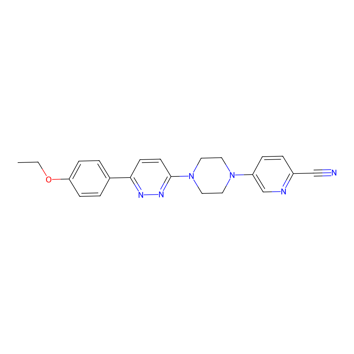 5-{4-[6-(4-Ethoxyphenyl)pyridazin-3-yl]piperazin-1-yl}pyridine-2-carbonitrile molecular structure, CAS 2415565-73-8