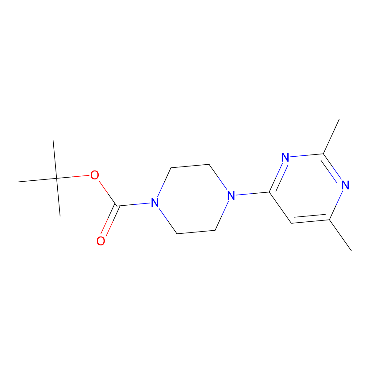 Tert-butyl 4-(2,6-dimethylpyrimidin-4-yl)piperazine-1-carboxylate molecular structure, CAS 2415566-06-0