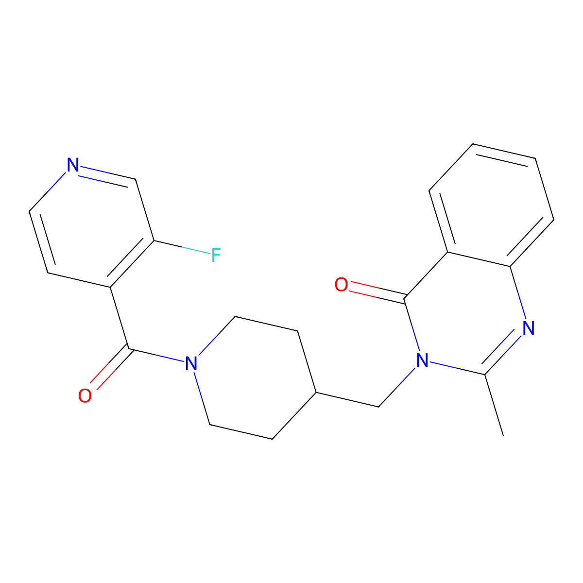 3-{[1-(3-Fluoropyridine-4-carbonyl)piperidin-4-yl]methyl}-2-methyl-3,4-dihydroquinazolin-4-one molecular structure, CAS 2415566-28-6