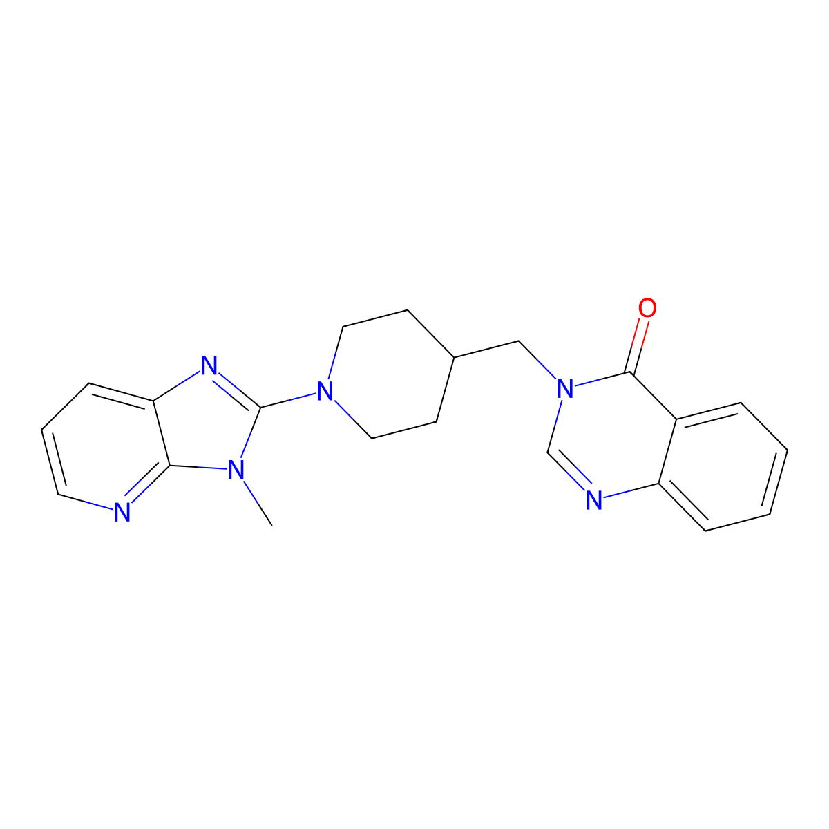 3-[(1-{3-methyl-3H-imidazo[4,5-b]pyridin-2-yl}piperidin-4-yl)methyl]-3,4-dihydroquinazolin-4-one molecular structure, CAS 2415568-62-4