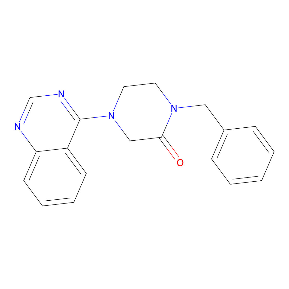 1-Benzyl-4-(quinazolin-4-yl)piperazin-2-one molecular structure, CAS 2415568-89-5