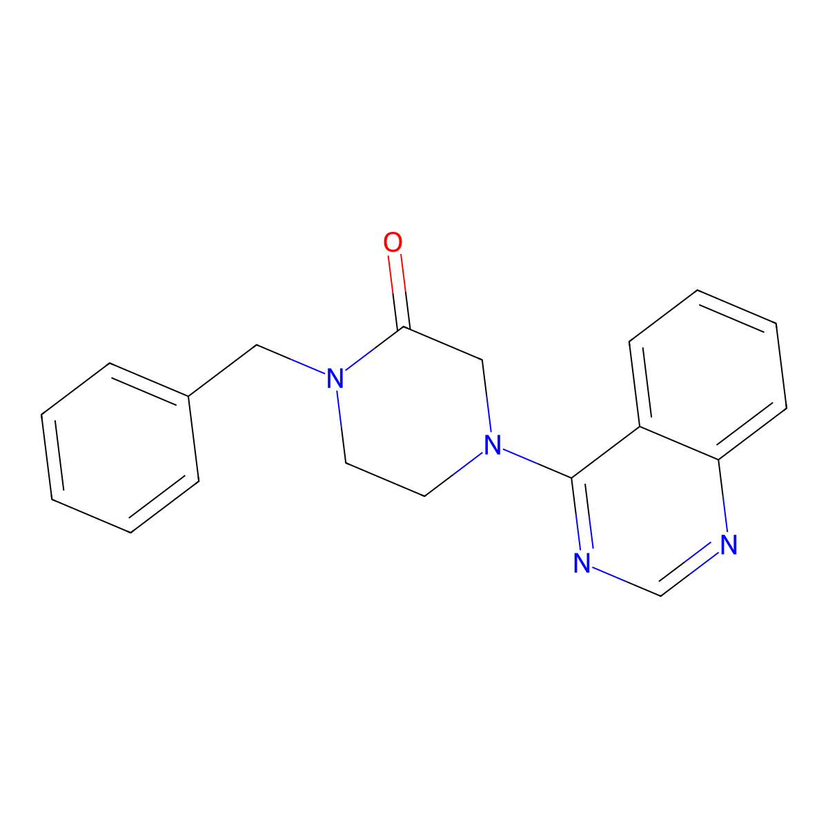 1-Benzyl-4-(quinazolin-4-yl)piperazin-2-one molecular structure, CAS 2415568-89-5