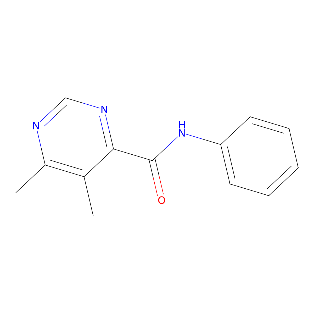 5,6-Dimethyl-N-phenylpyrimidine-4-carboxamide molecular structure, CAS 2415569-10-5