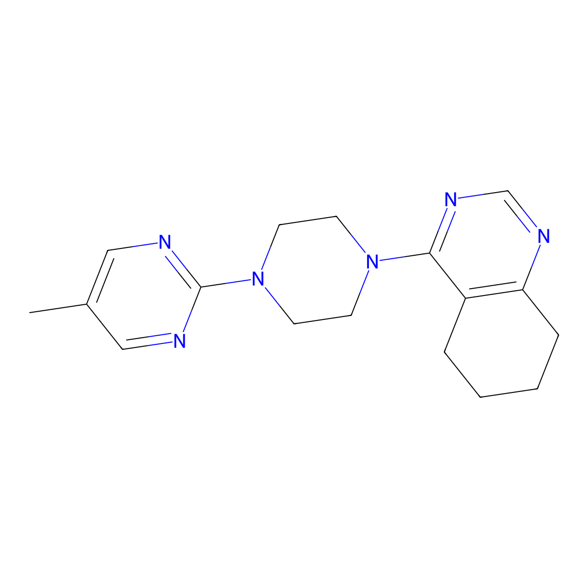 4-[4-(5-Methylpyrimidin-2-yl)piperazin-1-yl]-5,6,7,8-tetrahydroquinazoline molecular structure, CAS 2415569-13-8