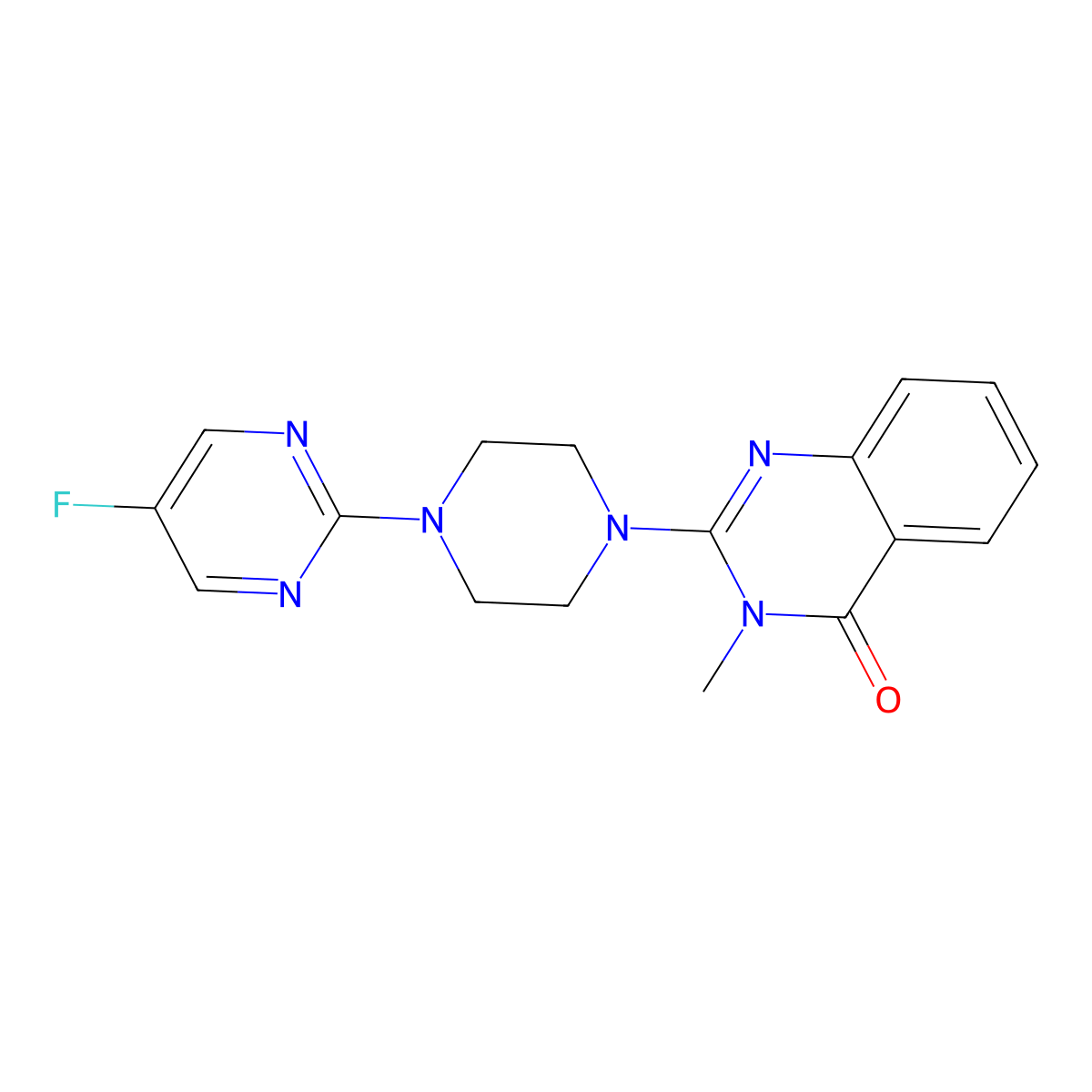 2-[4-(5-Fluoropyrimidin-2-yl)piperazin-1-yl]-3-methyl-3,4-dihydroquinazolin-4-one molecular structure, CAS 2415569-19-4