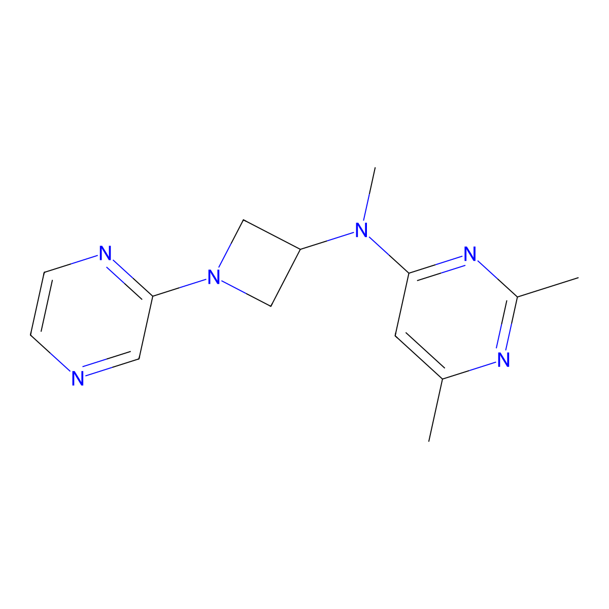 N,2,6-trimethyl-N-[1-(pyrazin-2-yl)azetidin-3-yl]pyrimidin-4-amine molecular structure, CAS 2415569-22-9