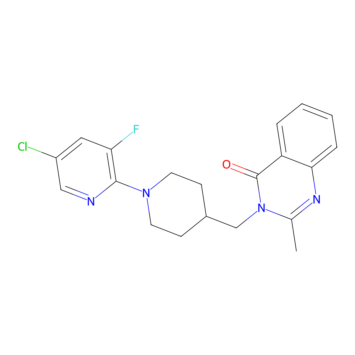3-{[1-(5-Chloro-3-fluoropyridin-2-yl)piperidin-4-yl]methyl}-2-methyl-3,4-dihydroquinazolin-4-one molecular structure, CAS 2415569-65-0