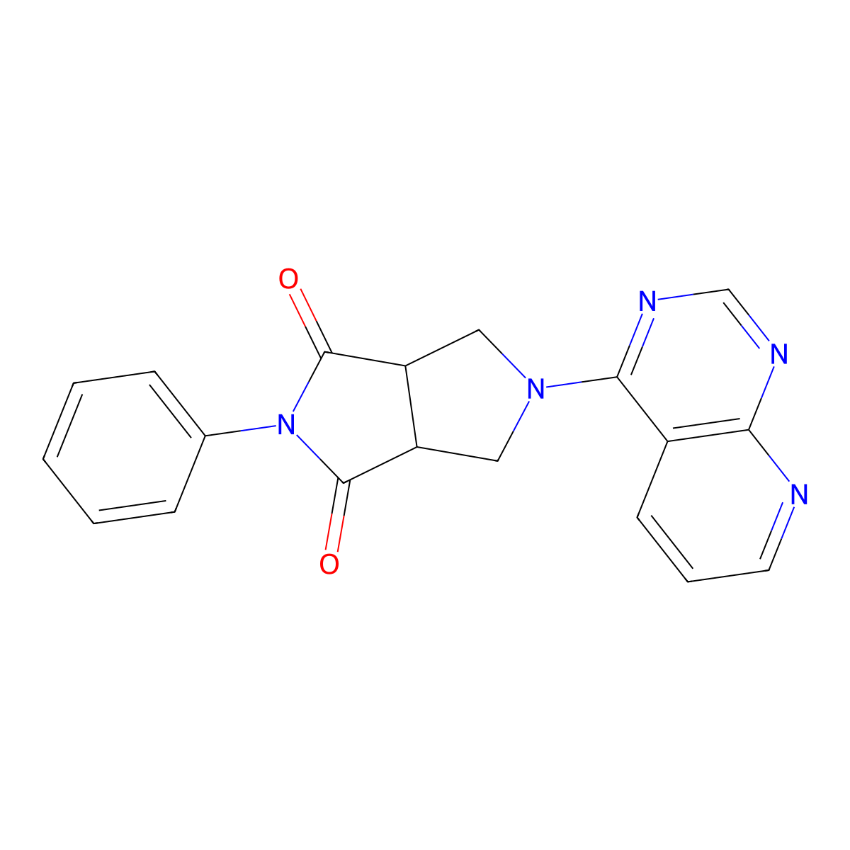 2-Phenyl-5-{pyrido[2,3-d]pyrimidin-4-yl}-octahydropyrrolo[3,4-c]pyrrole-1,3-dione molecular structure, CAS 2415570-19-1