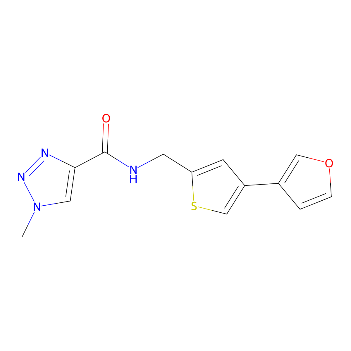 N-{[4-(furan-3-yl)thiophen-2-yl]methyl}-1-methyl-1H-1,2,3-triazole-4-carboxamide molecular structure, CAS 2415570-54-4