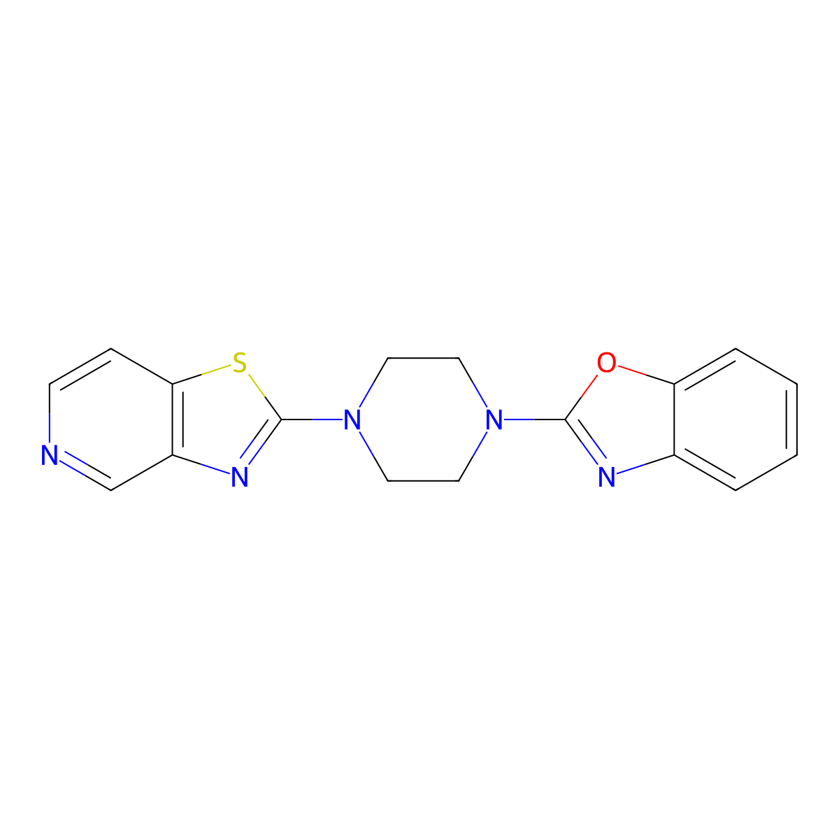 2-(4-{[1,3]Thiazolo[4,5-c]pyridin-2-yl}piperazin-1-yl)-1,3-benzoxazole molecular structure, CAS 2415570-71-5