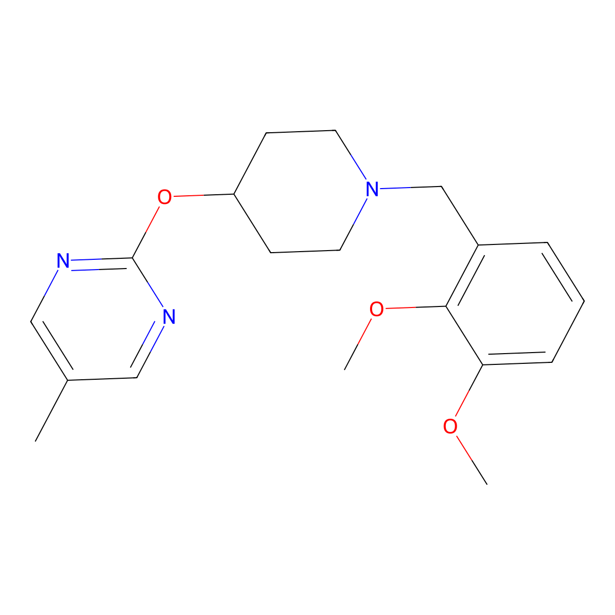 2-({1-[(2,3-Dimethoxyphenyl)methyl]piperidin-4-yl}oxy)-5-methylpyrimidine molecular structure, CAS 2415570-76-0
