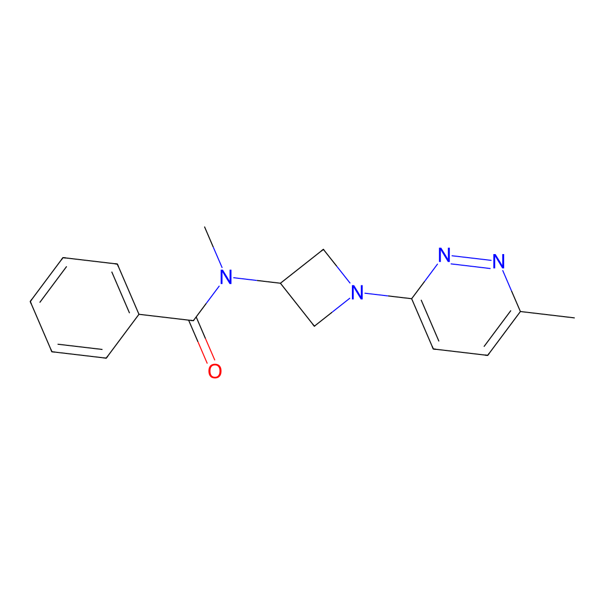 N-methyl-N-[1-(6-methylpyridazin-3-yl)azetidin-3-yl]benzamide molecular structure, CAS 2415571-28-5
