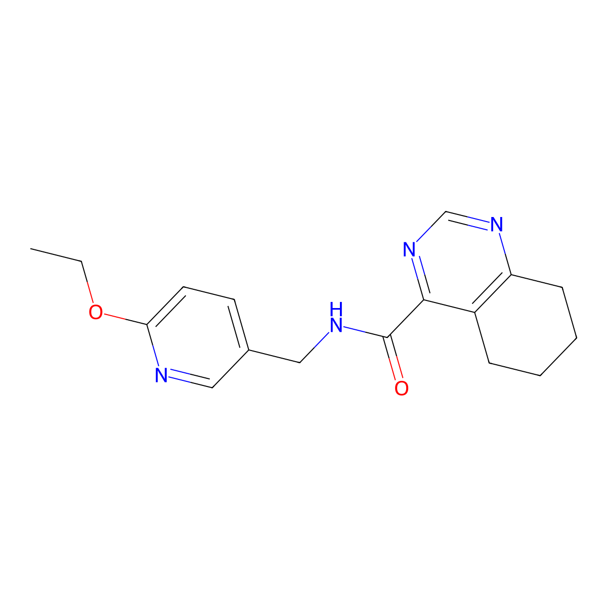 N-[(6-Ethoxypyridin-3-yl)methyl]-5,6,7,8-tetrahydroquinazoline-4-carboxamide molecular structure, CAS 2415571-59-2