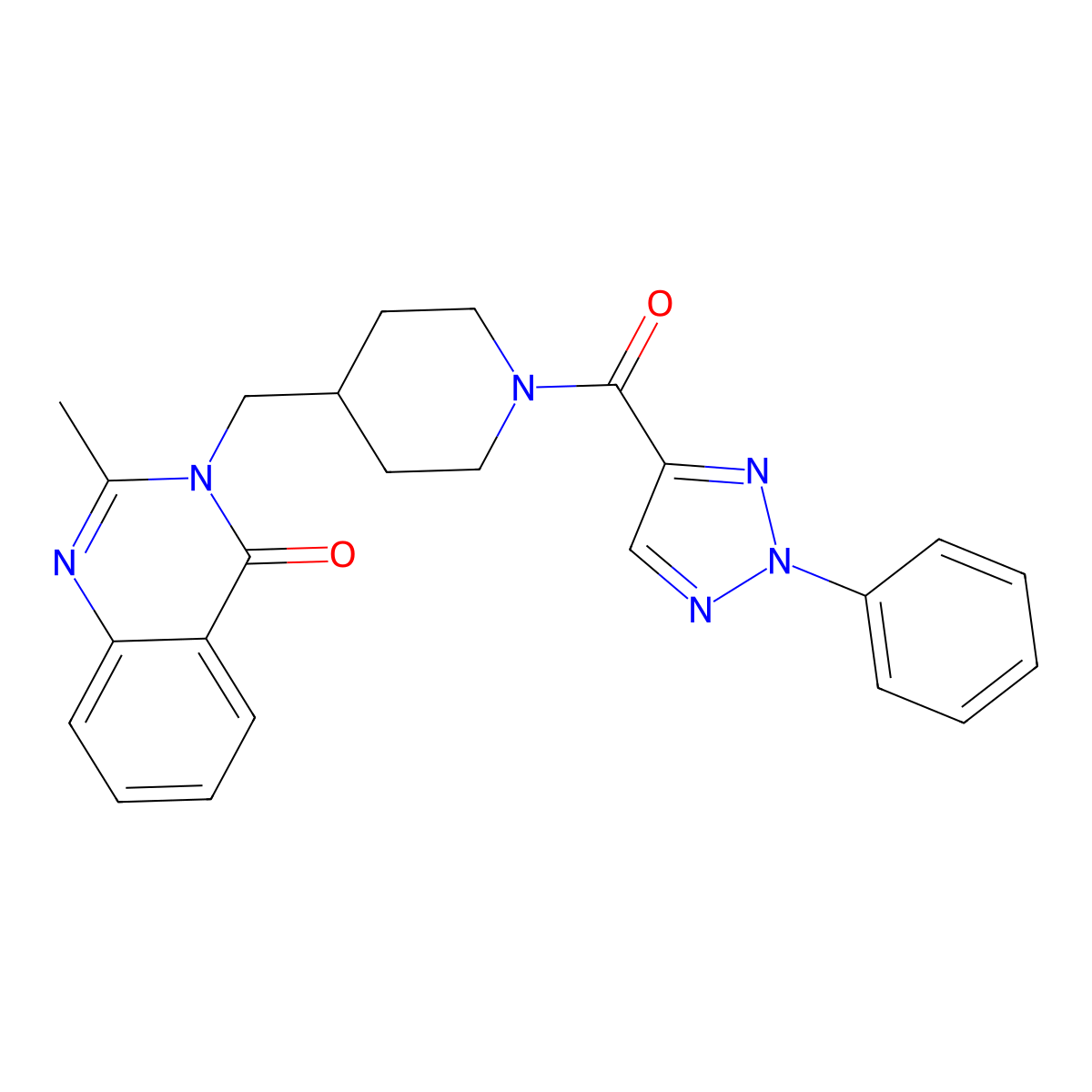 2-methyl-3-{[1-(2-phenyl-2H-1,2,3-triazole-4-carbonyl)piperidin-4-yl]methyl}-3,4-dihydroquinazolin-4-one molecular structure, CAS 2415571-91-2