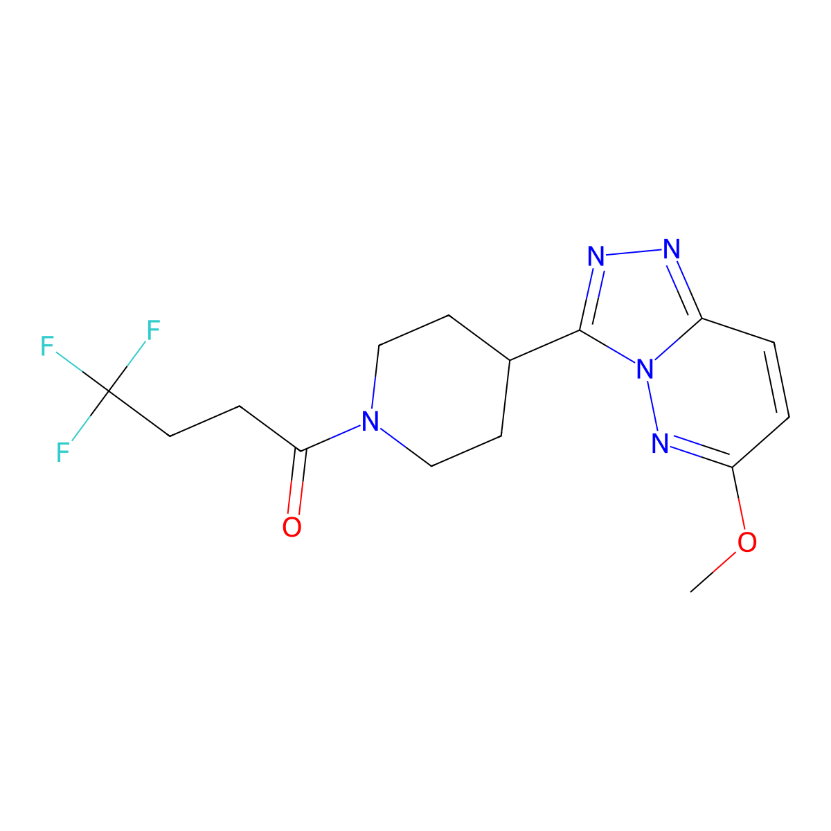 4,4,4-Trifluoro-1-(4-{6-methoxy-[1,2,4]triazolo[4,3-b]pyridazin-3-yl}piperidin-1-yl)butan-1-one molecular structure, CAS 2415572-52-8