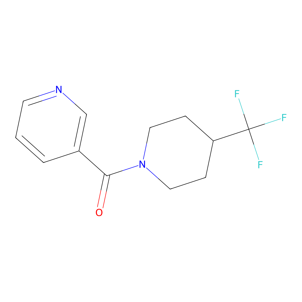 3-[4-(Trifluoromethyl)piperidine-1-carbonyl]pyridine molecular structure, CAS 2415572-66-4