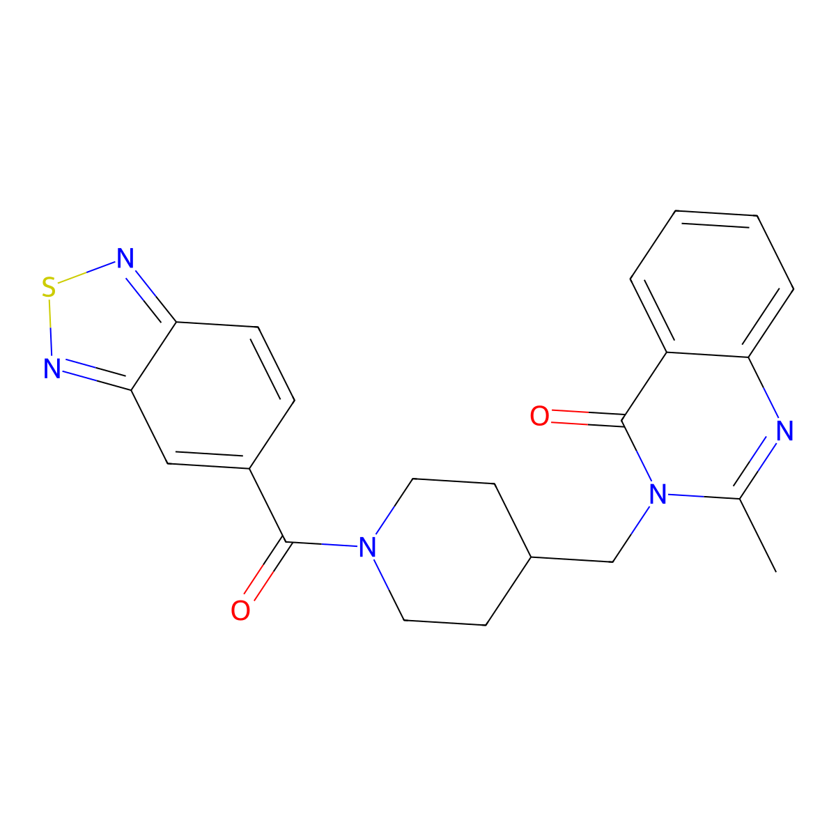 3-{[1-(2,1,3-Benzothiadiazole-5-carbonyl)piperidin-4-yl]methyl}-2-methyl-3,4-dihydroquinazolin-4-one molecular structure, CAS 2415572-80-2