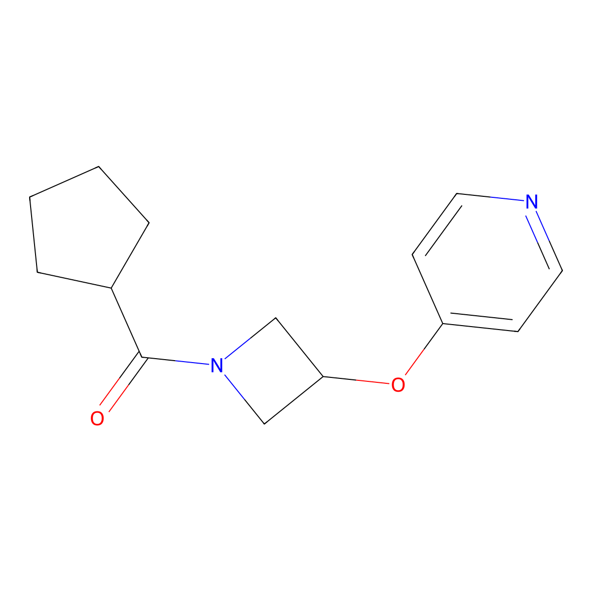 4-[(1-Cyclopentanecarbonylazetidin-3-yl)oxy]pyridine molecular structure, CAS 2415572-91-5
