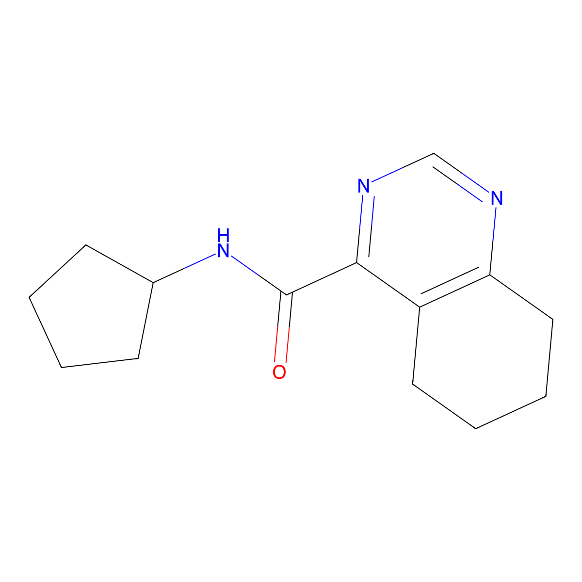 N-Cyclopentyl-5,6,7,8-tetrahydroquinazoline-4-carboxamide molecular structure, CAS 2415572-98-2