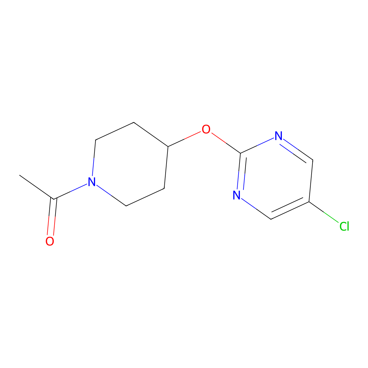 1-{4-[(5-Chloropyrimidin-2-yl)oxy]piperidin-1-yl}ethan-1-one molecular structure, CAS 2415573-11-2