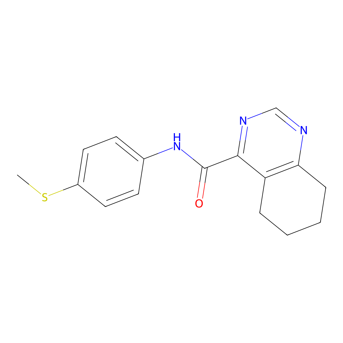 N-[4-(methylsulfanyl)phenyl]-5,6,7,8-tetrahydroquinazoline-4-carboxamide molecular structure, CAS 2415573-47-4