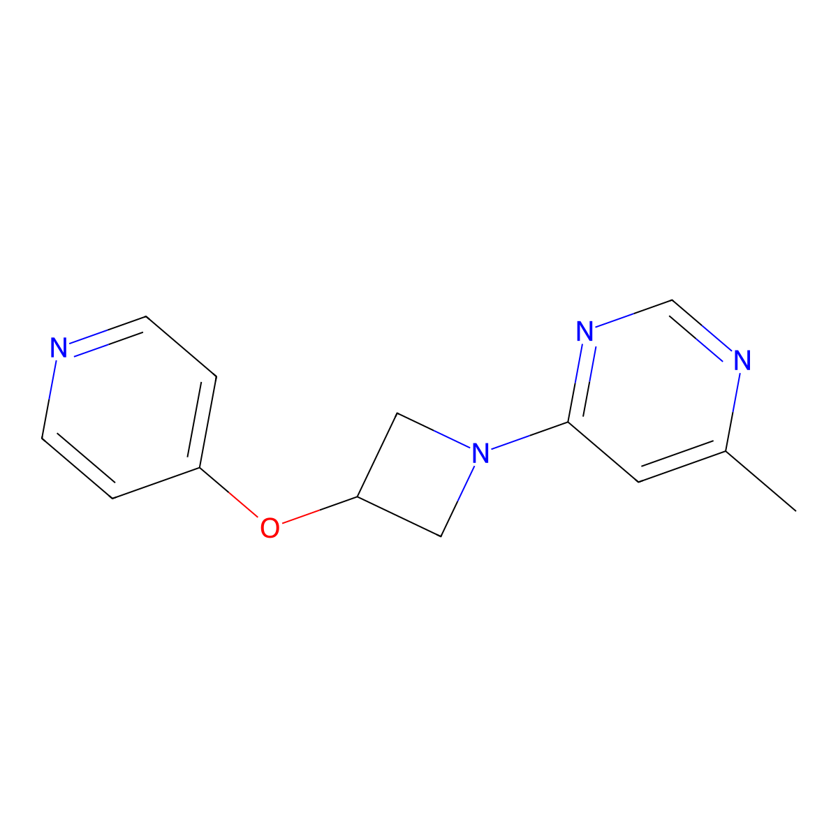 4-Methyl-6-[3-(pyridin-4-yloxy)azetidin-1-yl]pyrimidine molecular structure, CAS 2415574-02-4