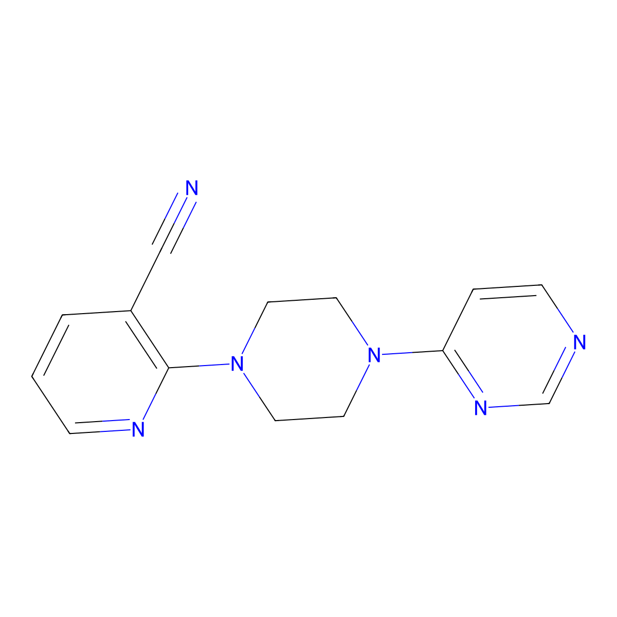 2-[4-(Pyrimidin-4-yl)piperazin-1-yl]pyridine-3-carbonitrile molecular structure, CAS 2415582-66-8
