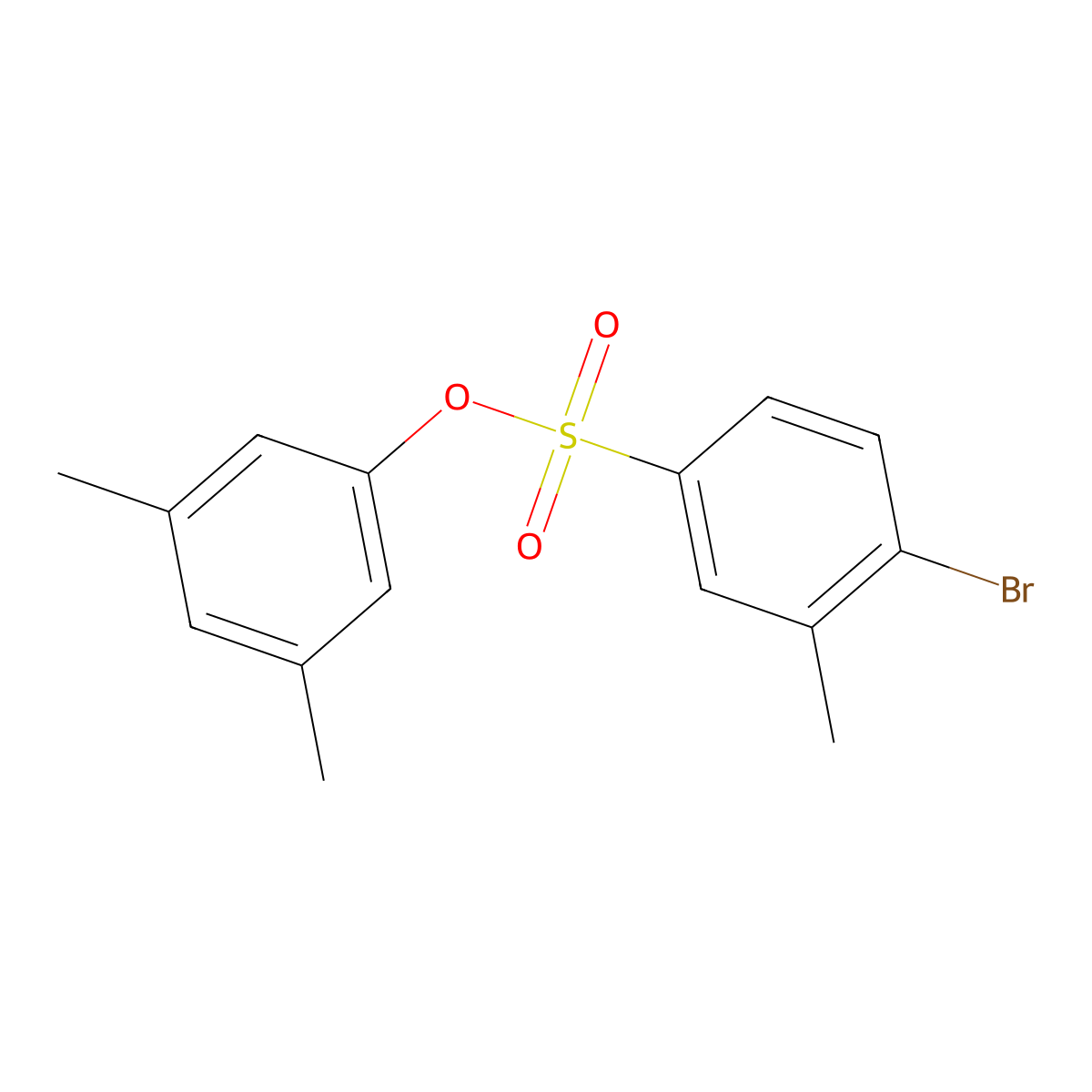 3,5-Dimethylphenyl 4-bromo-3-methylbenzene-1-sulfonate molecular structure, CAS 2415582-83-9