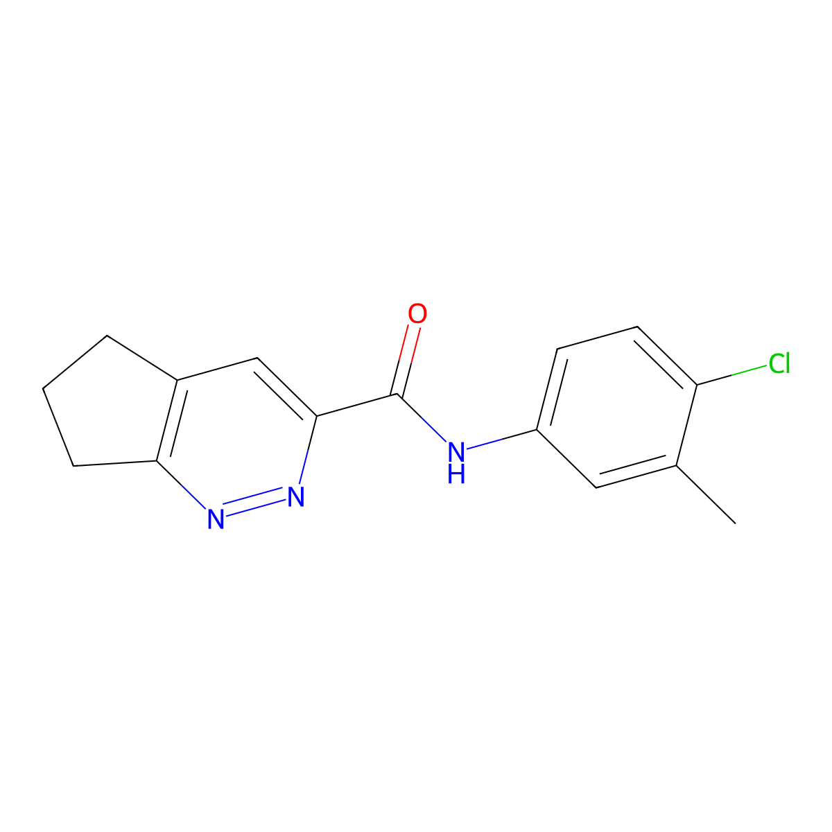 N-(4-chloro-3-methylphenyl)-5H,6H,7H-cyclopenta[c]pyridazine-3-carboxamide molecular structure, CAS 2415582-93-1