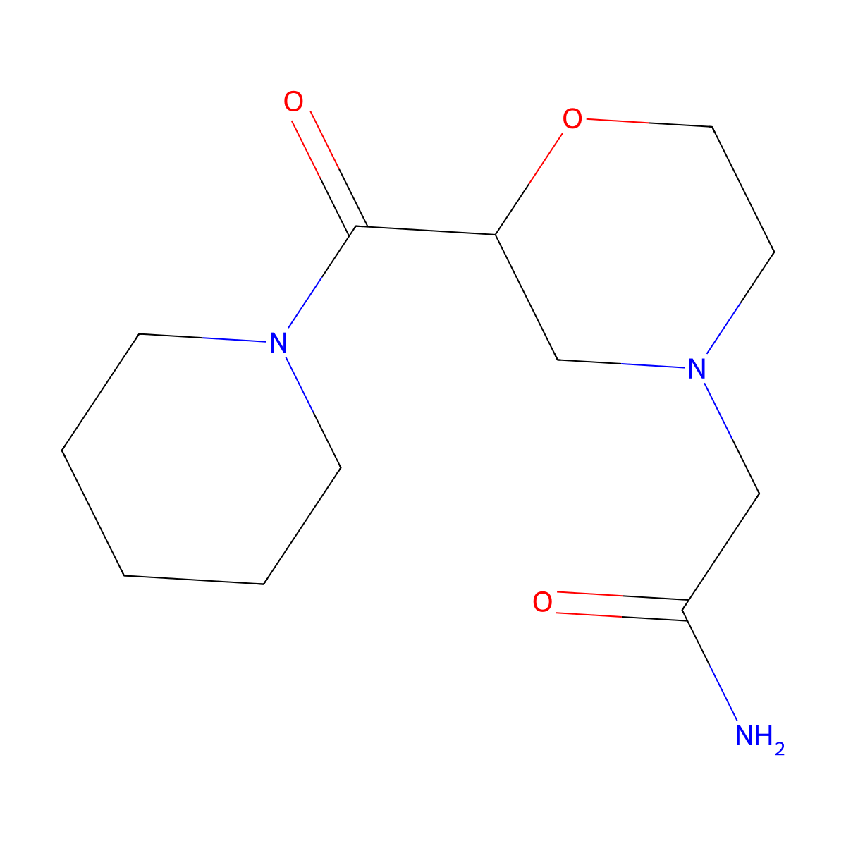 2-[2-(Piperidine-1-carbonyl)morpholin-4-yl]acetamide molecular structure, CAS 2415583-44-5