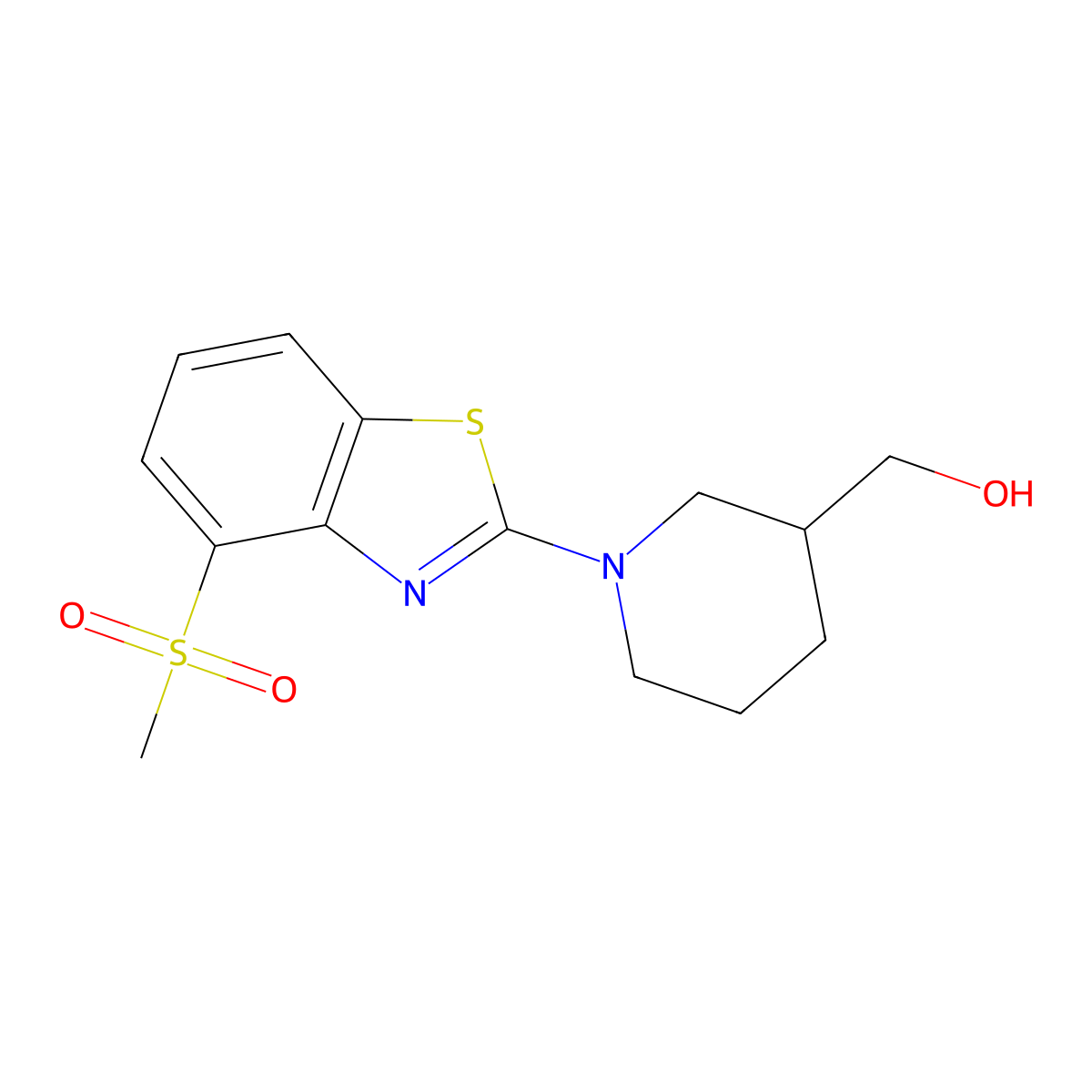 [1-(4-Methanesulfonyl-1,3-benzothiazol-2-yl)piperidin-3-yl]methanol molecular structure, CAS 2415583-53-6