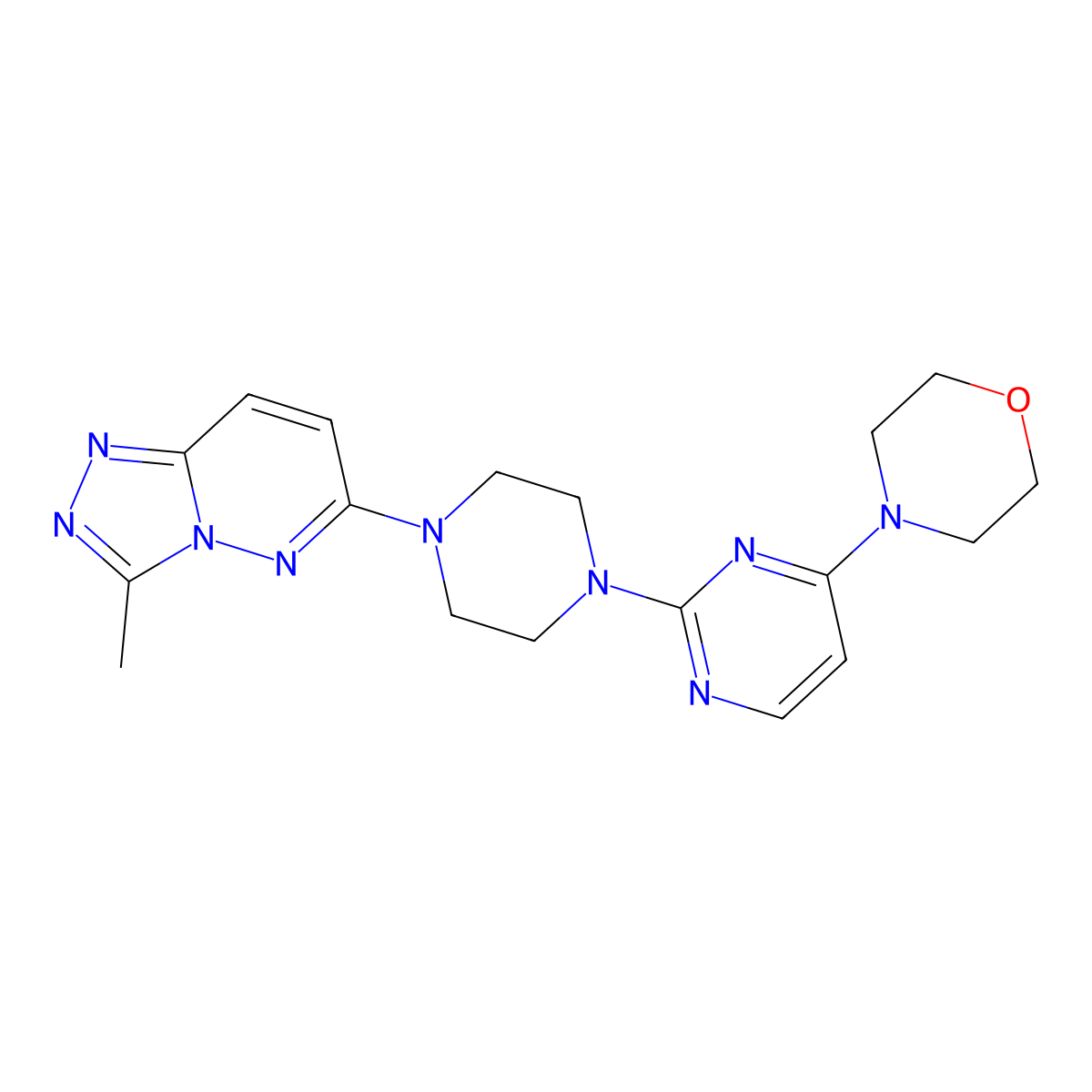 4-[2-(4-{3-Methyl-[1,2,4]triazolo[4,3-b]pyridazin-6-yl}piperazin-1-yl)pyrimidin-4-yl]morpholine molecular structure, CAS 2415583-57-0
