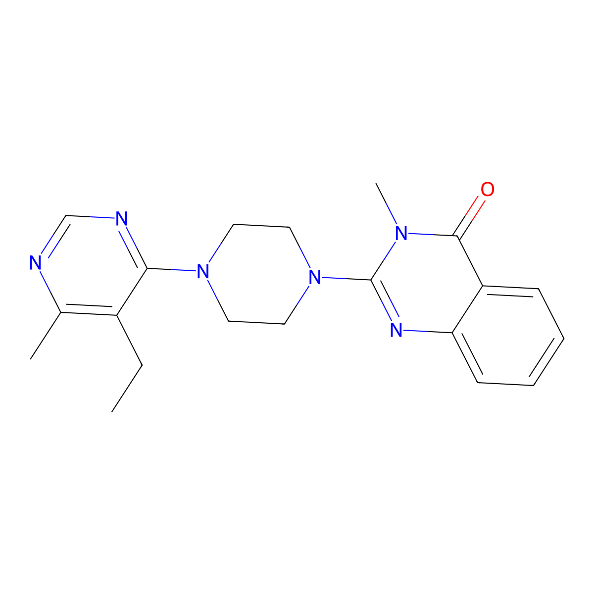 2-[4-(5-Ethyl-6-methylpyrimidin-4-yl)piperazin-1-yl]-3-methyl-3,4-dihydroquinazolin-4-one molecular structure, CAS 2415583-61-6