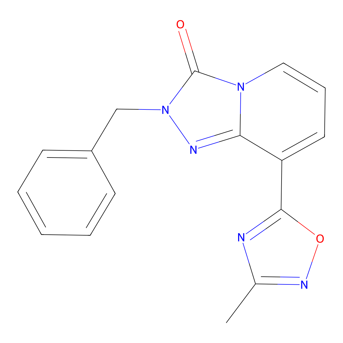 2-benzyl-8-(3-methyl-1,2,4-oxadiazol-5-yl)-2H,3H-[1,2,4]triazolo[4,3-a]pyridin-3-one molecular structure, CAS 2415583-96-7