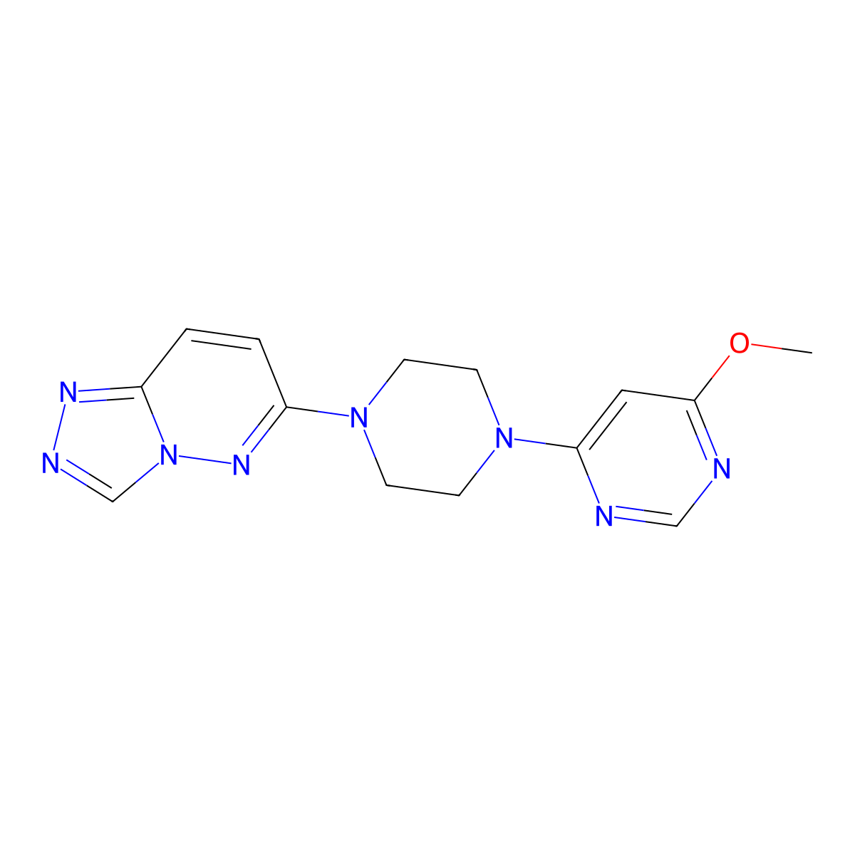 4-Methoxy-6-(4-{[1,2,4]triazolo[4,3-b]pyridazin-6-yl}piperazin-1-yl)pyrimidine molecular structure, CAS 2415584-10-8