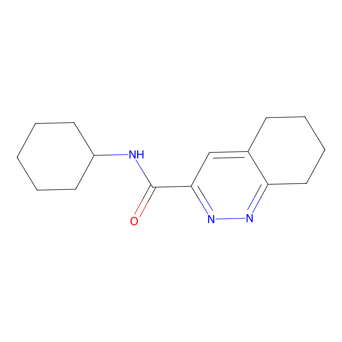 N-Cyclohexyl-5,6,7,8-tetrahydrocinnoline-3-carboxamide molecular structure, CAS 2415584-74-4