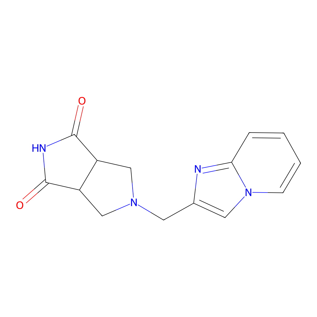 5-({Imidazo[1,2-a]pyridin-2-yl}methyl)-octahydropyrrolo[3,4-c]pyrrole-1,3-dione molecular structure, CAS 2415585-03-2