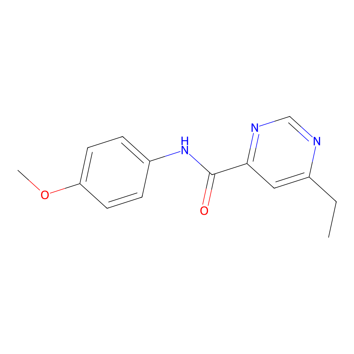 6-ethyl-N-(4-methoxyphenyl)pyrimidine-4-carboxamide molecular structure, CAS 2415585-14-5